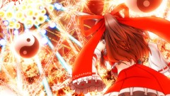 Vampires anime girls remilia scarlet hakurei reimu touhou miko 