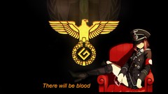 Vector glasses red eyes suit smoking short hair Nazi black boots