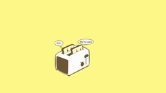 Vectors funny toast toaster