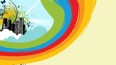 Vectors Twitter rainbows cities