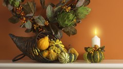 Vegetables cornucopia Thanksgiving horn of plenty