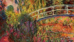 Vegetation France Garden French paintings impressionism Bridges 