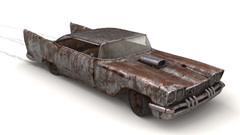 Vehicles rusted Simple Background