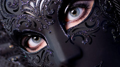 Venetian masks woman close-up
