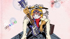 Vespa guitars anime girls FLCL Fooly Cooly Haruhara Haruko