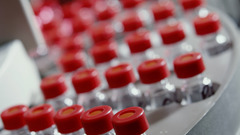 Vials of medicine high