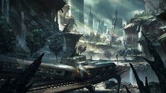 Video games cityscapes fantasy