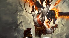 video games kratos god of war God of War III video game art
