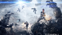 video games titanfall mech futuristic video game art battle