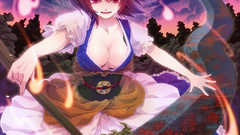 Video games touhou cleavage