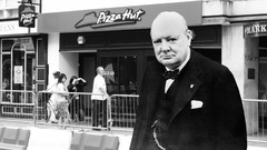 Vintage historic Winston Churchill