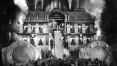 Vintage Metropolis monochrome factories