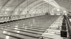 Vintage monochrome USA bowling historic