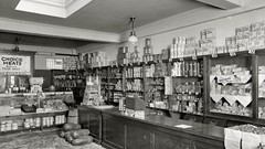 Vintage monochrome USA Stores historic