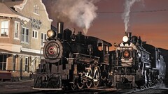 vintage train steam locomotive vehicle