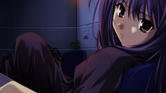 visual novel anime girls Anime purple hair dark eyes