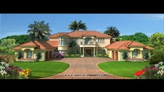 Visualization mansion exterior renders