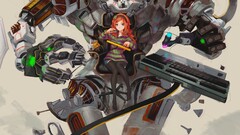 Vivian James video games anime girls Anime robot redhead