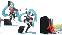 Vocaloid hatsune miku guitars