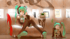 Vocaloid hatsune miku twintails