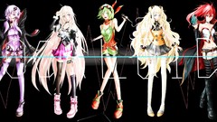 Vocaloid ia yuzuki yukari striped legwear Megpoid Gumi Cul SeeU