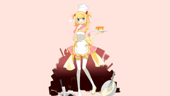 vocaloid kagamine rin Anime anime girls funny hats blonde food