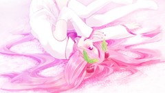 Vocaloid white pink stockings