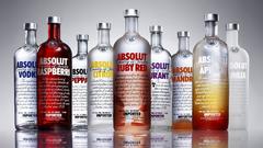 Vodka bottles alcohol absolut
