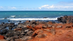 Volcanic coast ocean nature