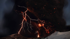 Volcanoes iceland Lightning