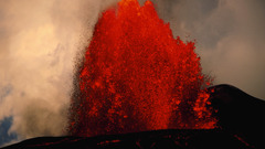 Volcanoes lava eruption