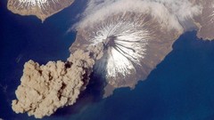 Volcanoes smoke dust national