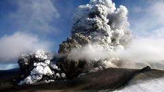 Volcanoes smoke iceland