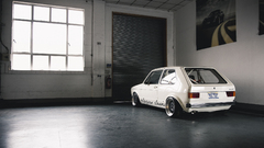 Volkswagen speedhunters white cars Car vehicle watermarked