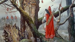 Vsevolod Ivanov mythology artwork Archers fantasy art