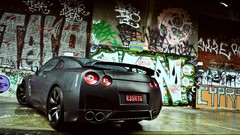 Wall graffiti cars Nissan wet GT-R matte nissan gt-r Nissan R35 