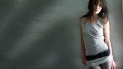 Wall Michelle Monaghan belts long hair brown eyes brunettes 