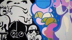 wall star wars artwork Darth Vader jabba the hut stormtrooper