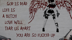 Wall text graffiti Guns wings Art street