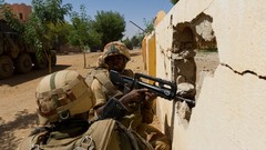 Wall War Army fight soldiers French Holes military Africa 