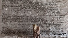 Wall woman Guns raven poetry blondes writing Edgar Allan Poe