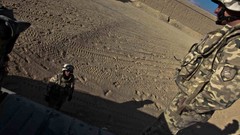 War angle soldiers patrol infantry NATO Afghanistan Polish 