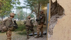 War Army fight ruins soldiers French military Africa combat 