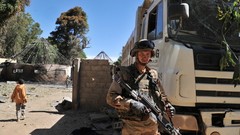 War Army soldiers French military Africa trucks slide Rifles 