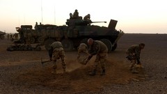 War Army soldiers French military digg vehicles tanks infantry 