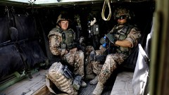 War Army soldiers military patrol sitting infantry NATO 