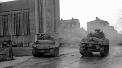 War black and white monochrome World War II m4 sherman War World
