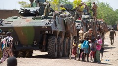 War children Army soldiers French military vehicles tanks 