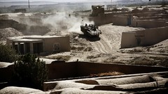 War dust Army soldiers military patrol infantry NATO 