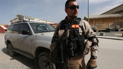 War dust fight jeep patrol Spanish combat carbine infantry NATO 